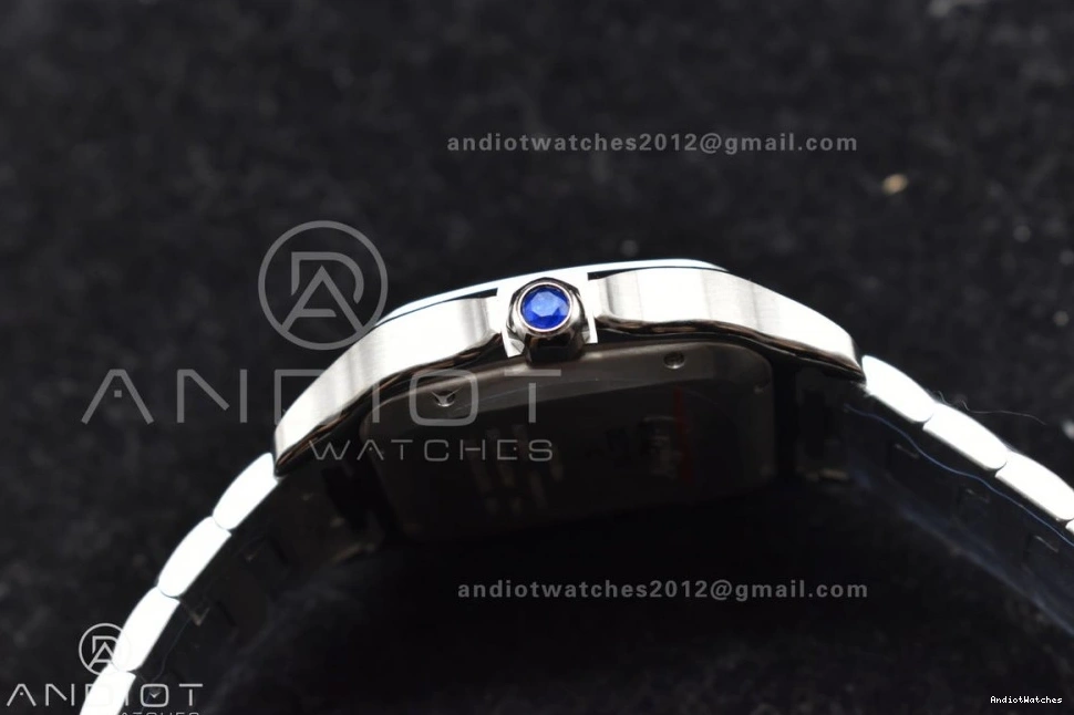 40mm Santos SS V de SS Cartier MIYOTA Dial on Blue 1047 BVF Bracelet Colorful Edition 9015 SmartLinks Best 1:1 1024